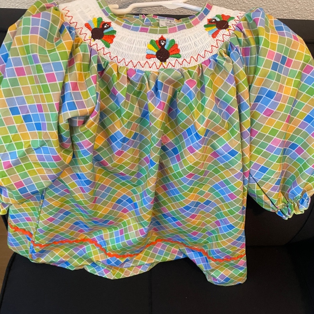 Colorful Geometric Kids Dress
